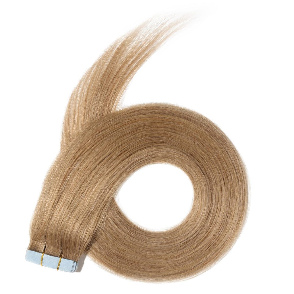 Tape Hair Extentions - Φυσική Τρίχα - 55 cm - Ξανθό #8 - 10 TMX MACO HAIR SYSTEMS